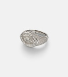 Shay Jewelry 18kt white gold (750/1000) pinky ring with diamonds