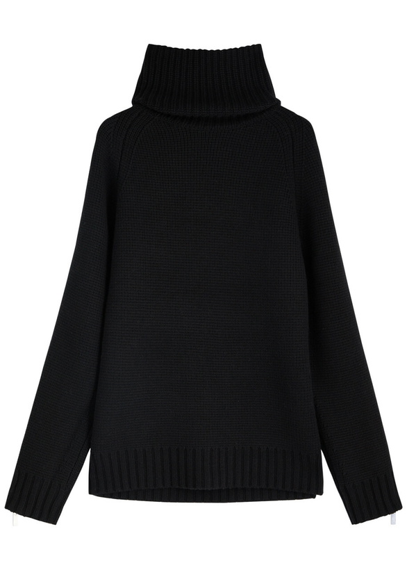 Photo: Helmut Lang Suitcase Panelled Wool-blend Jumper Black