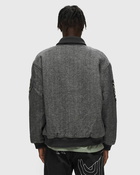 By Parra Rounded Par Varsity Jacket Grey Bomber Jackets