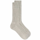 decka Heavyweight Plain Sock in Feather Grey