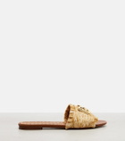 Dolce&Gabbana DG raffia-effect slides