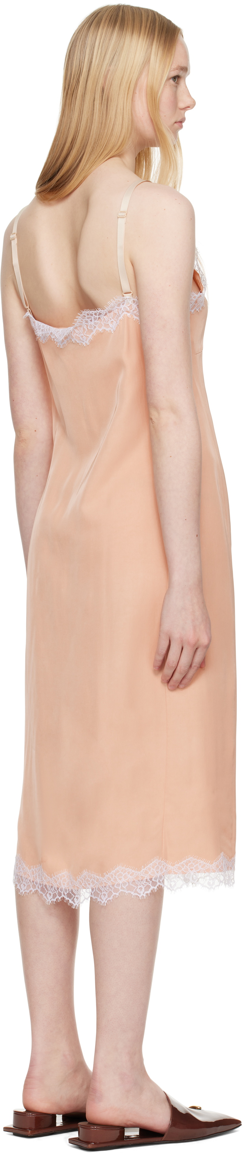 Carven Pink Lingerie Midi Dress