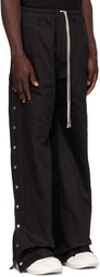 Rick Owens DRKSHDW Black Press-Stud Sweatpants