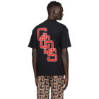 GCDS Black College T-Shirt
