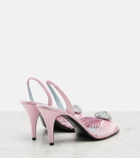 Valentino Garavani Cœur Royal satin slingback sandals