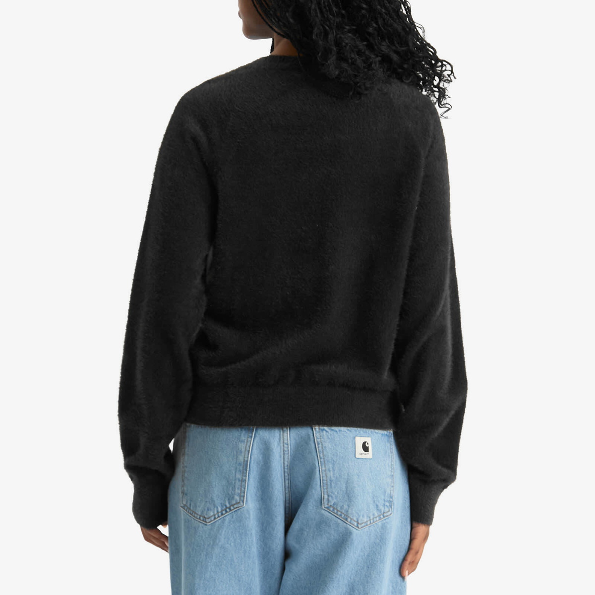 Adidas Women's Adicolor Holiday Knit Sweatshirt in Black