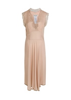 Maison Margiela Lace-trim Satin-silk Midi Dress Light Pink