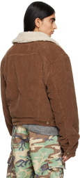 ERL Brown Sherpa Corduroy Trucker Jacket