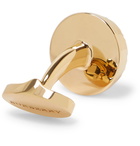 Burberry - Checked Gold-Tone Cufflinks - Men - Gold