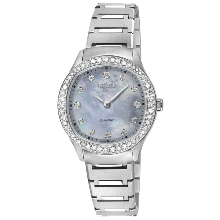 Photo: Gevril Morcote Diamond Mother of Pearl Dial Ladies Watch 19246B