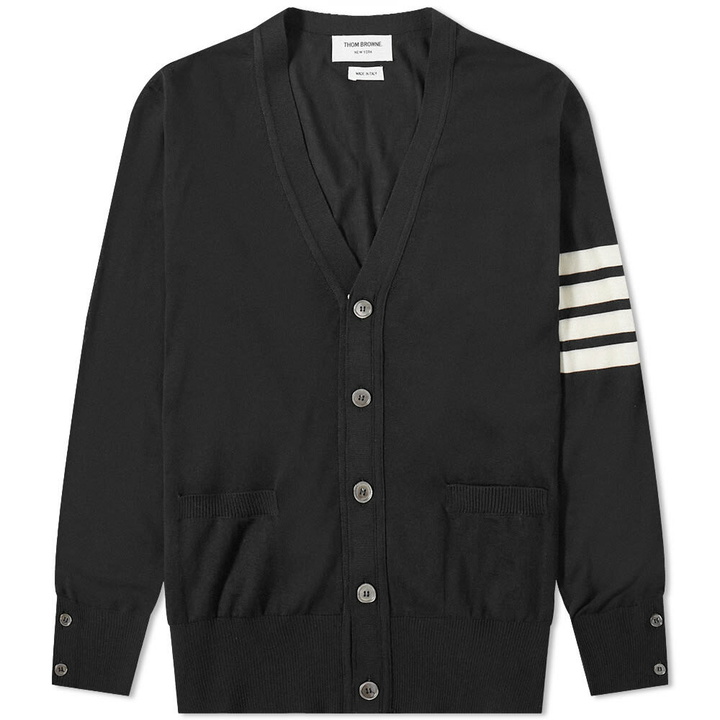 Photo: Thom Browne Men's Classic Merino Cardigan in Black