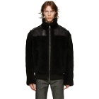 Neil Barrett Black Shearling and Leather Jacket