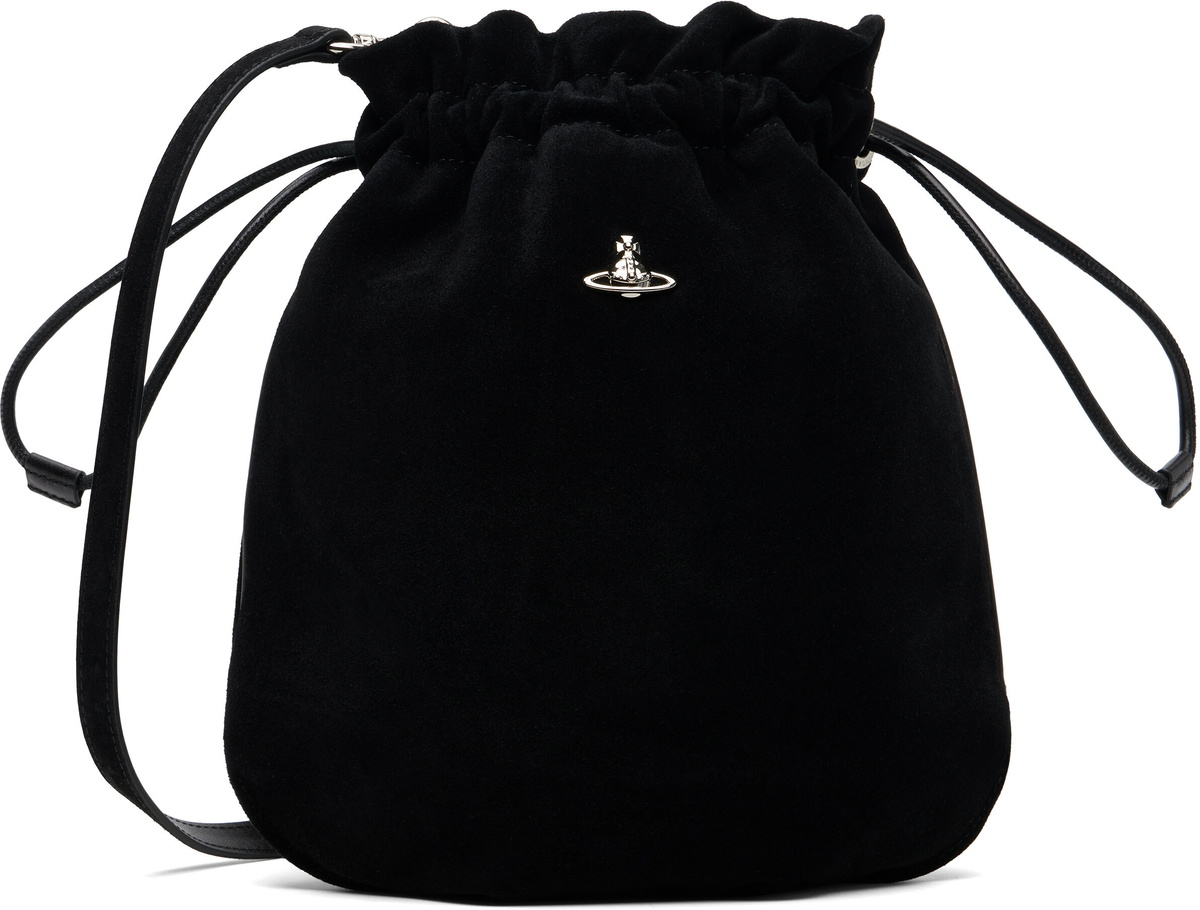 Vivienne Westwood Black Drawstring Pouch Bag