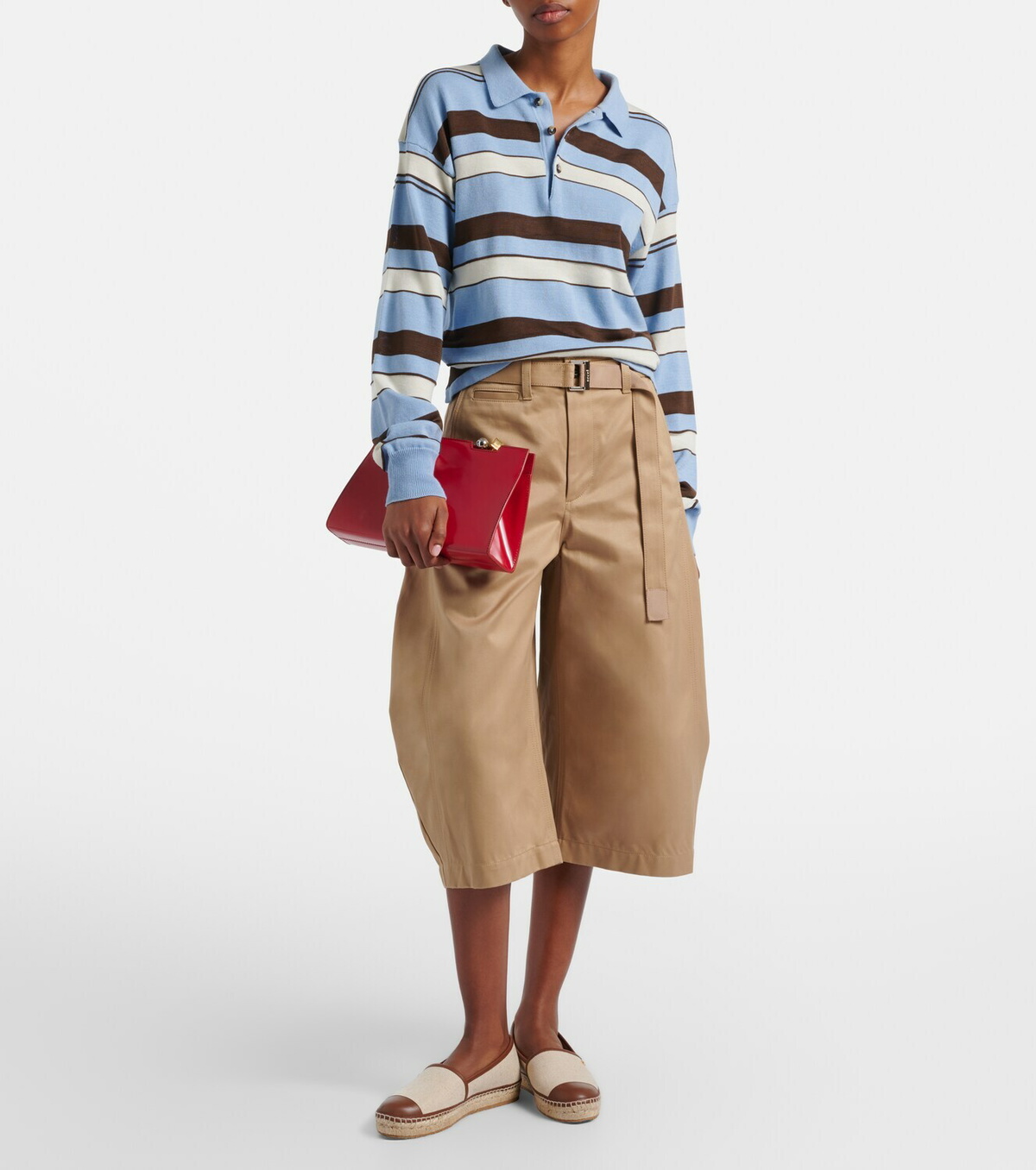 Gianvito Rossi Leather-trimmed canvas espadrilles