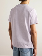 A.P.C. - Logo-Embroidered Cotton-Jersey T-Shirt - Purple