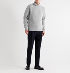 Mr P. - Ribbed Virgin Wool Rollneck Sweater - Gray