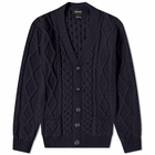 Howlin by Morrison Men's Howlin' Blind Flowers Cable Cardigan in Navy