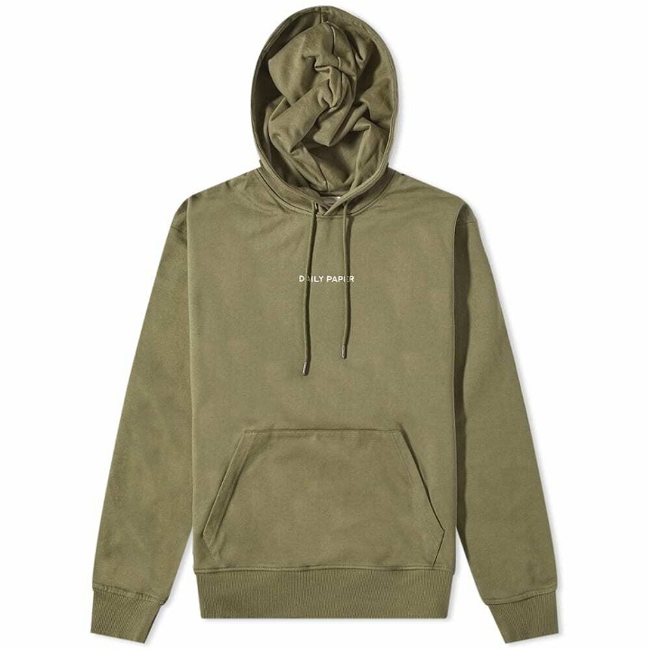 Photo: Daily Paper Men's Elevin Logo Hoody in Clover Green