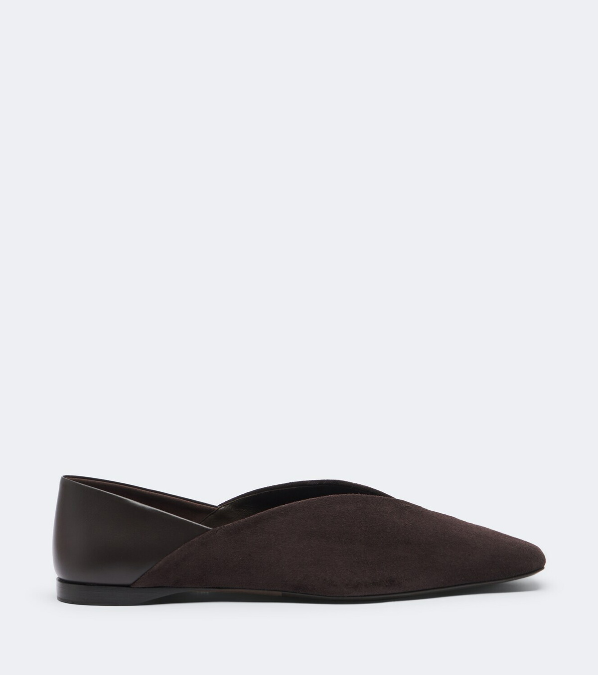 Max Mara Leather and suede slip-on shoes