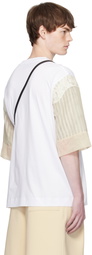 Simone Rocha White Trapped Lace Patchwork T-shirt