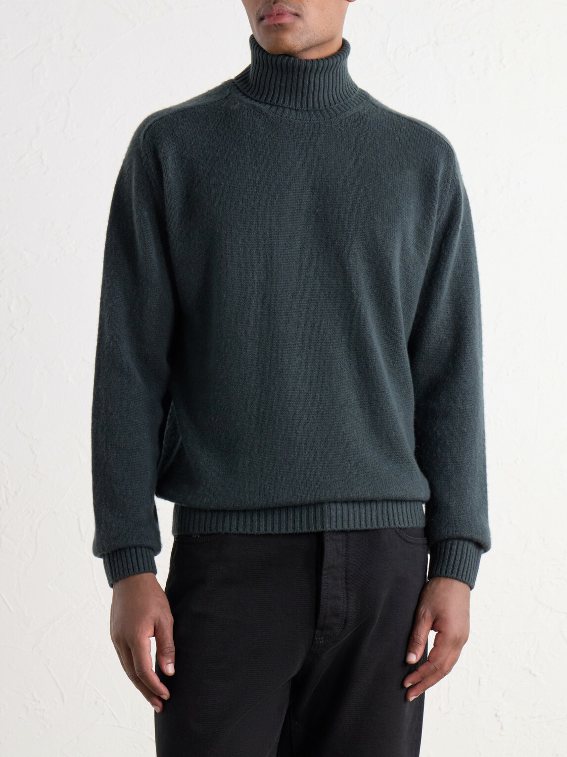 Boglioli - Virgin Wool and Cashmere-Blend Rollneck Sweater - Green
