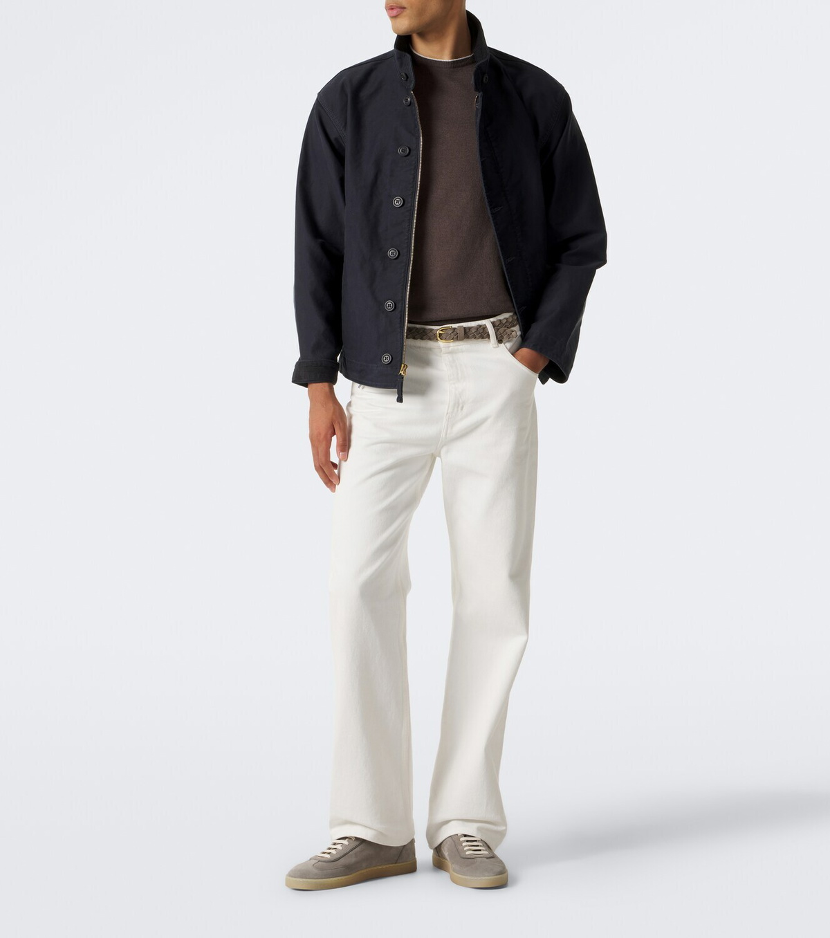 Fedeli Knitted linen and cotton sweater