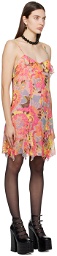 Anna Sui Multicolor Ruffled Minidress