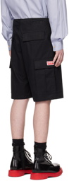 Kenzo Black Kenzo Paris Cargo Pocket Shorts