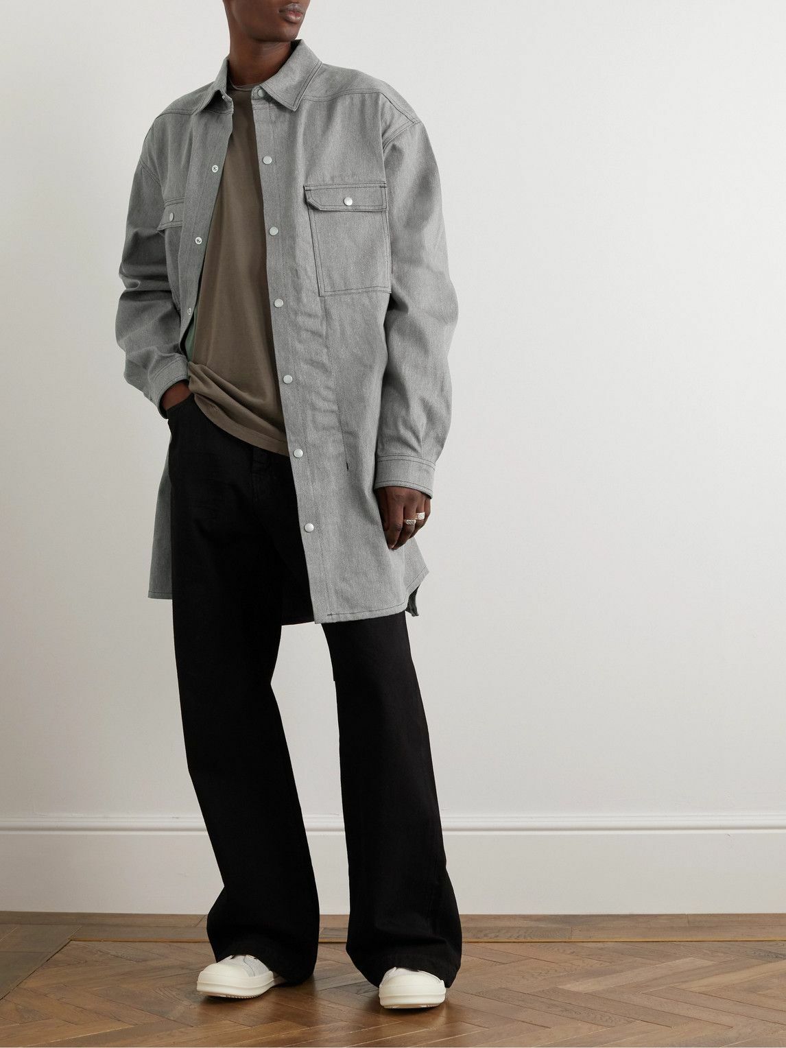 DRKSHDW by Rick Owens - Jumbo Denim Overshirt - Gray Rick Owens