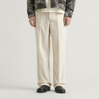 Les Deux Men's Brushed Twill Tailored Trousers in Ivory