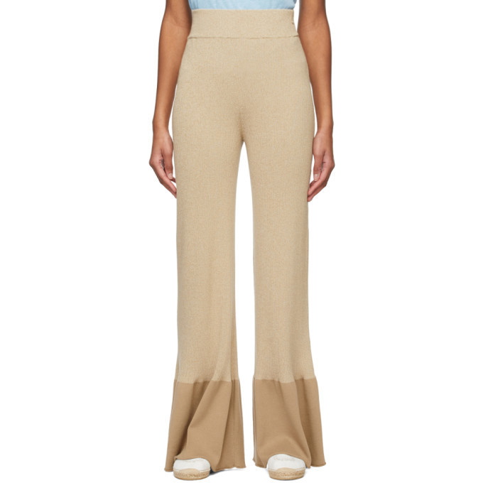 Photo: Stella McCartney Beige Knit Colorblock Lounge Pants