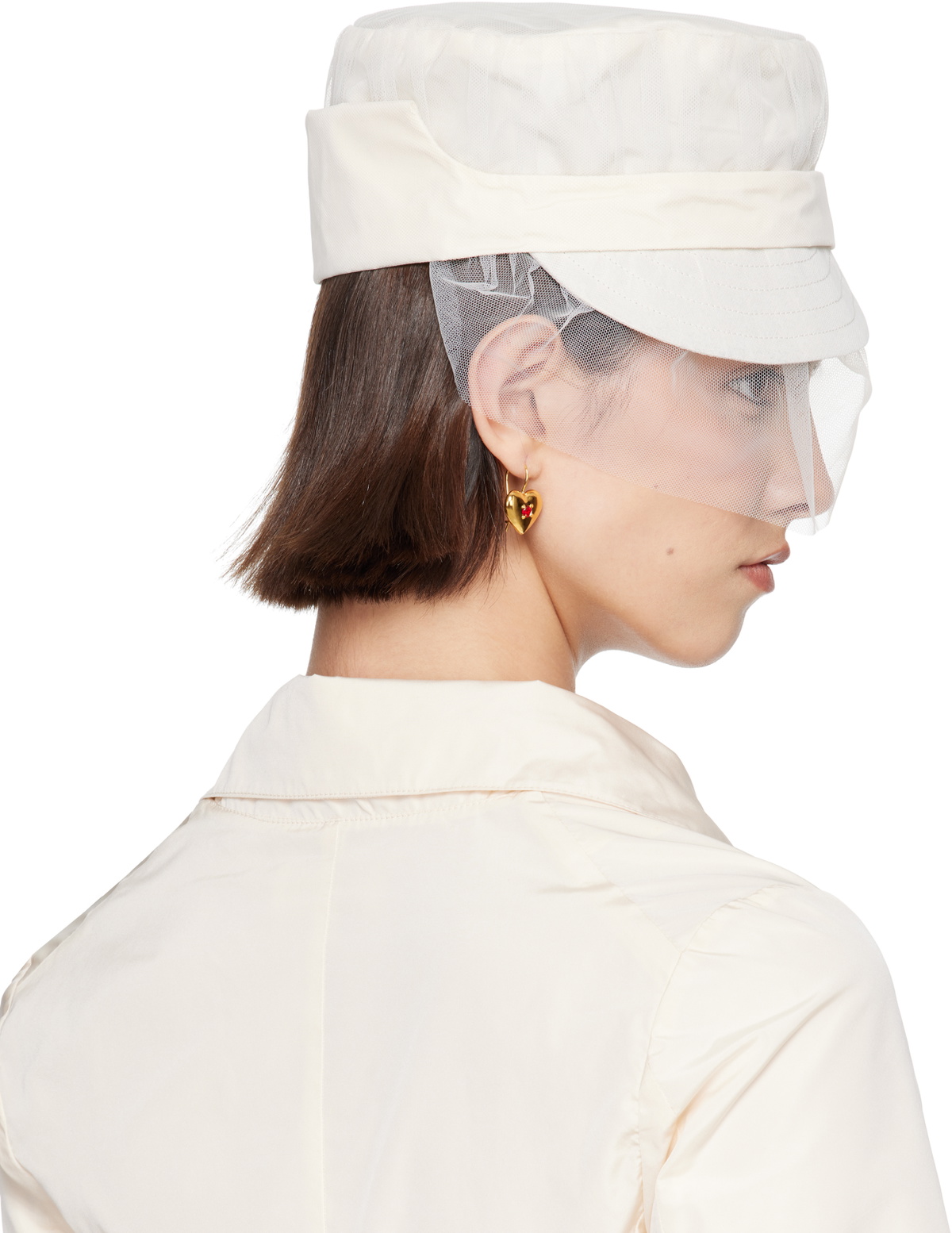 Renaissance Renaissance SSENSE Exclusive Bridal Capsule Satin Hat