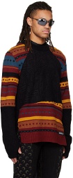 Marine Serre Multicolor Paneled Sweater