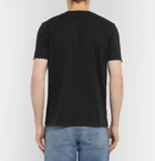 Folk - Quota Embroidered Printed Cotton-Jersey T-Shirt - Men - Black