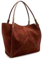 Victoria Beckham Victoria Panelled Suede Tote - Dark Brown - One Size