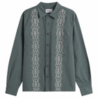Butter Goods Men's Fade Button Up Shirt in Washed Navy