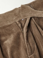 Rubinacci - Manny Straight-Leg Pleated Cotton Trousers - Brown