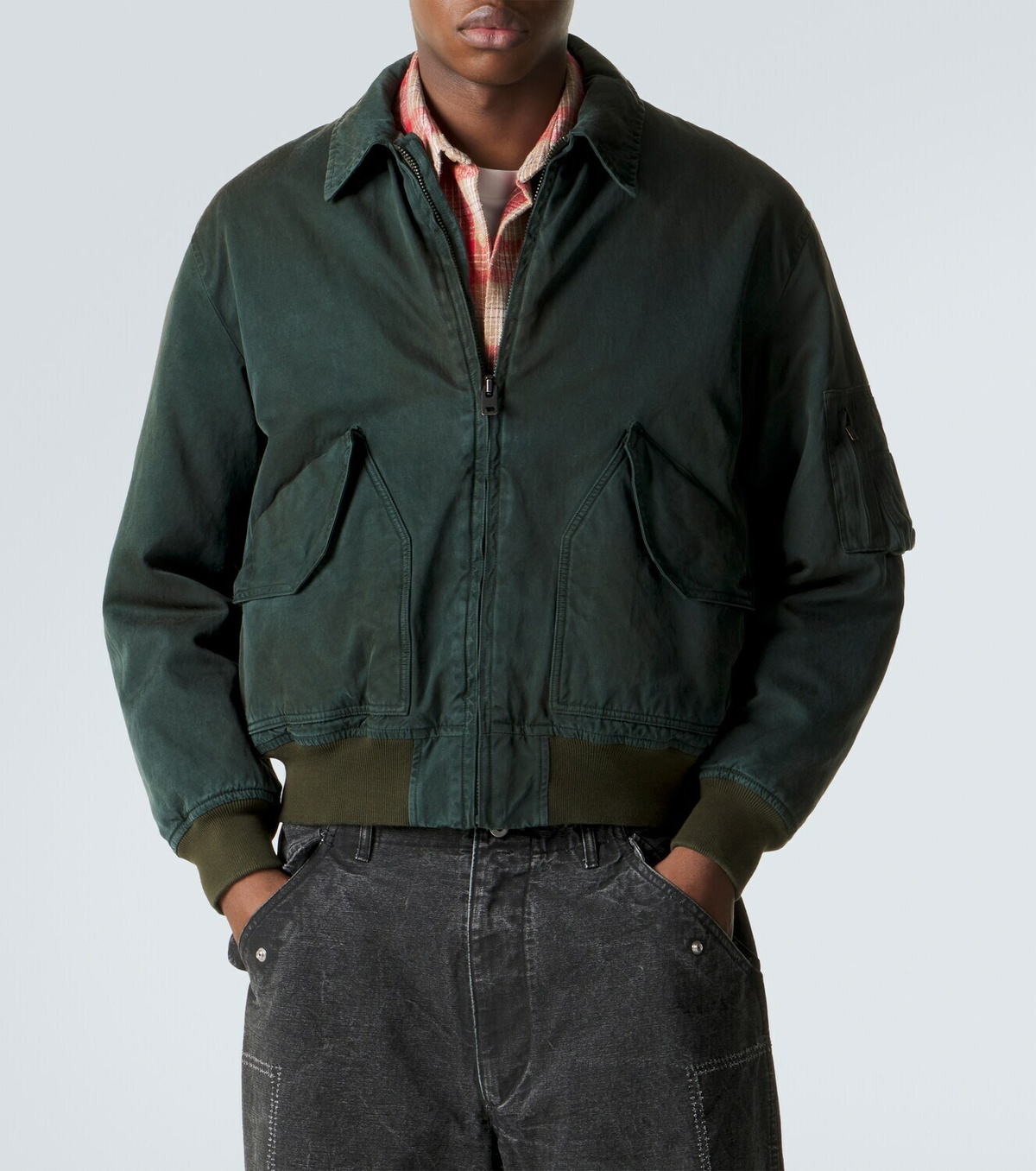 A.Presse Vintage silk and cotton bomber jacket A.PRESSE