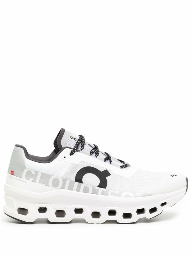 Photo: On Running White Cloudmonster Low-Top Sneakers