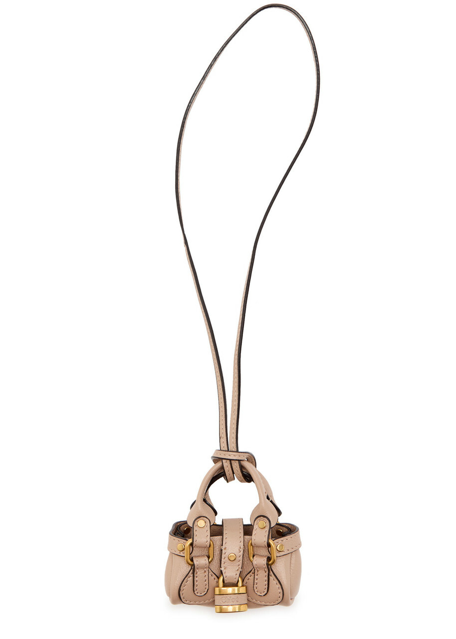 Chloe Paddington Leather bag Charm - Pink - One Size