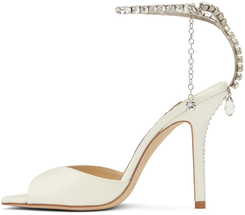 Jimmy Choo White Saeda 100 Heeled Sandals