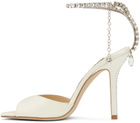 Jimmy Choo White Saeda 100 Heeled Sandals