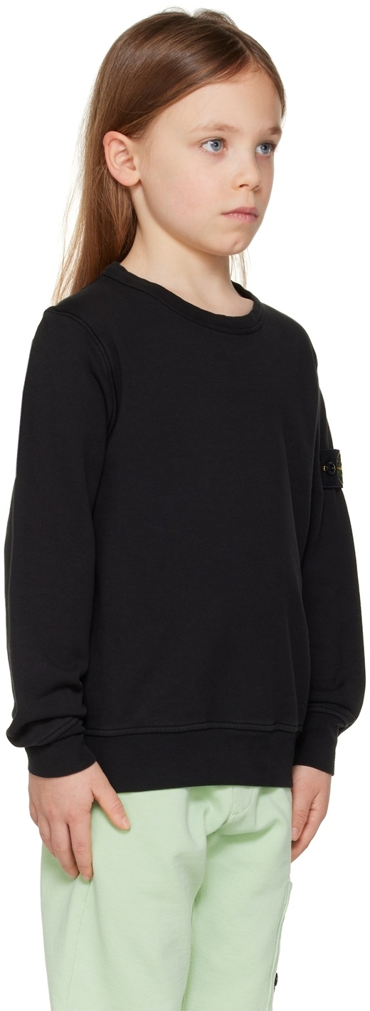 Stone Island Junior Kids Black Patch Sweatshirt