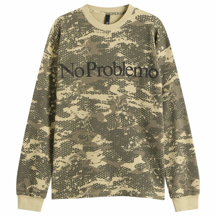 Photo: No Problemo Forest Waffle LS T-Shirt in Sand