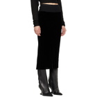 Rick Owens Black Tower Knee Bias Midi Skirt