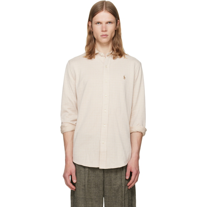 Photo: Polo Ralph Lauren Beige Jersey Knit Long Sleeve Sport Shirt