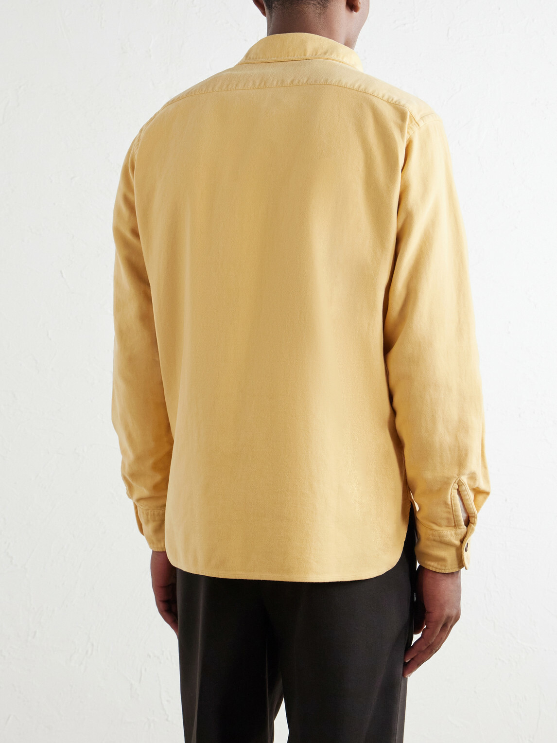 Hartford - Paco Cotton-Flannel Shirt - Yellow