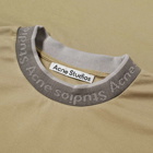 Acne Studios Men's Extorr Reverse Logo Rib T-Shirt in Dark Beige