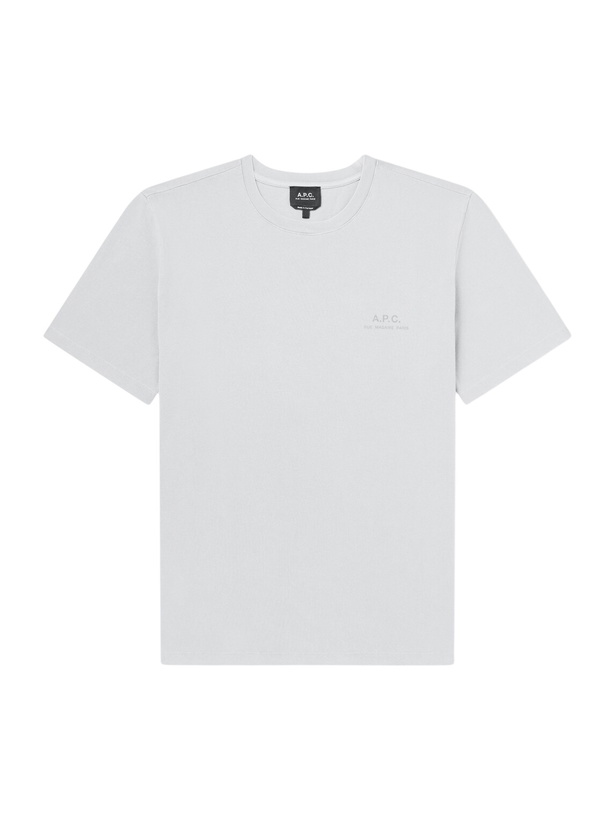 Photo: A.P.C. - Gabby Logo-Print Cotton Jersey T-Shirt - Green