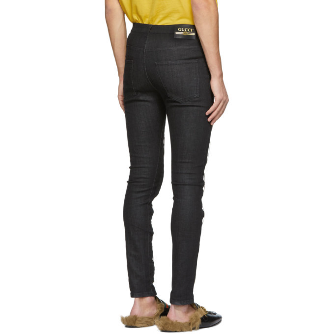 Gucci Black Memento Mori Skinny Jeans Gucci